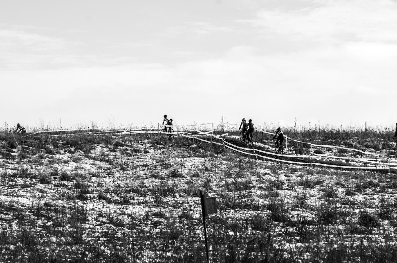 It got lonely on the hill at the 2013 Cyclocross National Championships. © Chris Schmidt