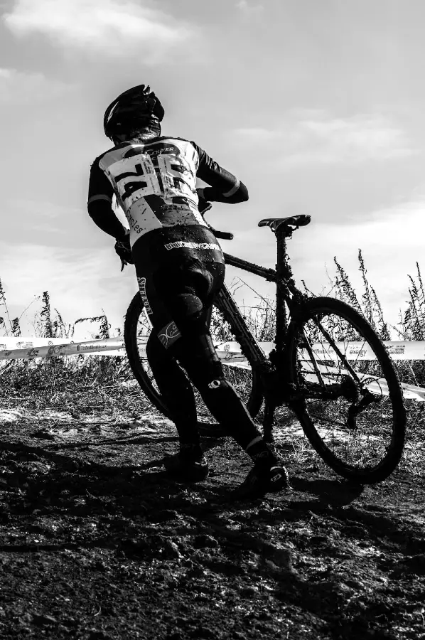 Heading up the runup at the 2013 Cyclocross National Championships. © Chris Schmidt