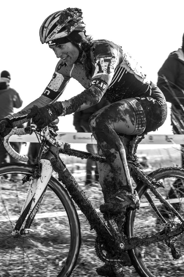 Mud splattered but smiling at the 2013 Cyclocross National Championships. © Chris Schmidt