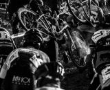 A scrum at the first dismount at the 2013 Cyclocross National Championships. © Chris Schmidt