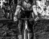 Looking for the right line in the rut at the 2013 Cyclocross National Championships. © Chris Schmidt