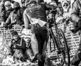 Heading up the run up at the 2013 Cyclocross National Championships. © Chris Schmidt