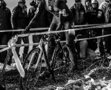 Powers puts a leg out at the 2013 Cyclocross National Championships. © Chris Schmidt