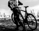 Heading up the runup at the 2013 Cyclocross National Championships. © Chris Schmidt