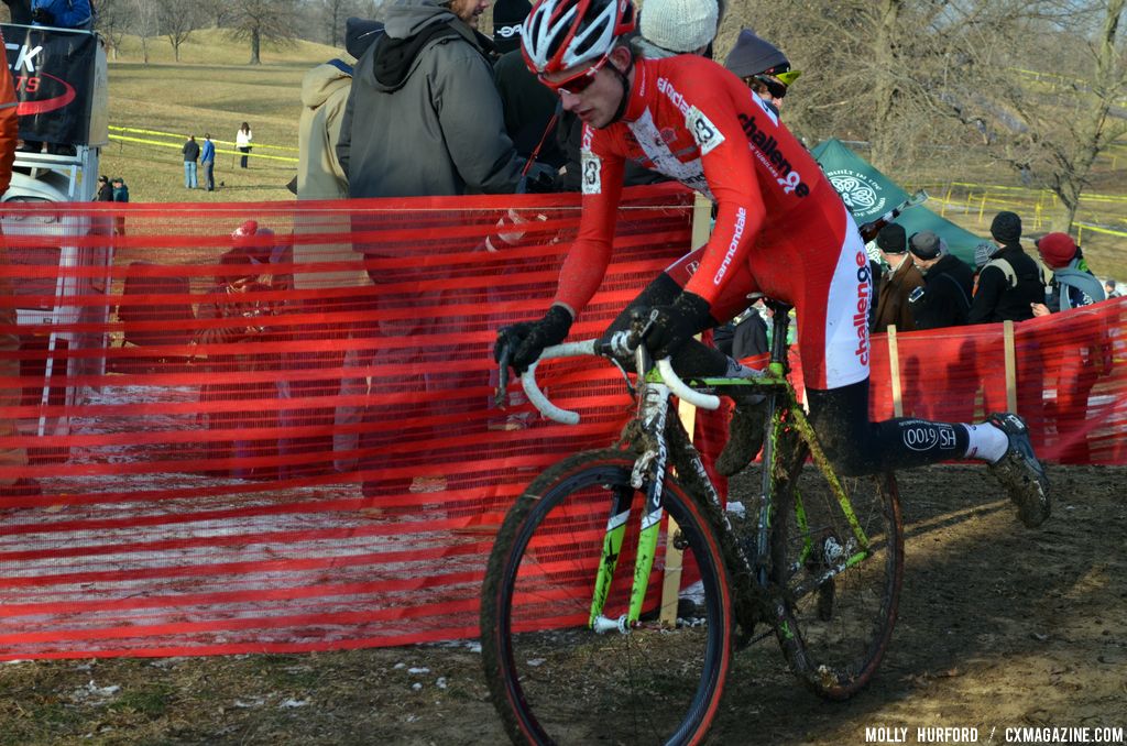 Denmark\'s Kenneth Hansen at Cincinnati Kings International Cyclocross. © Cyclocross Magazine