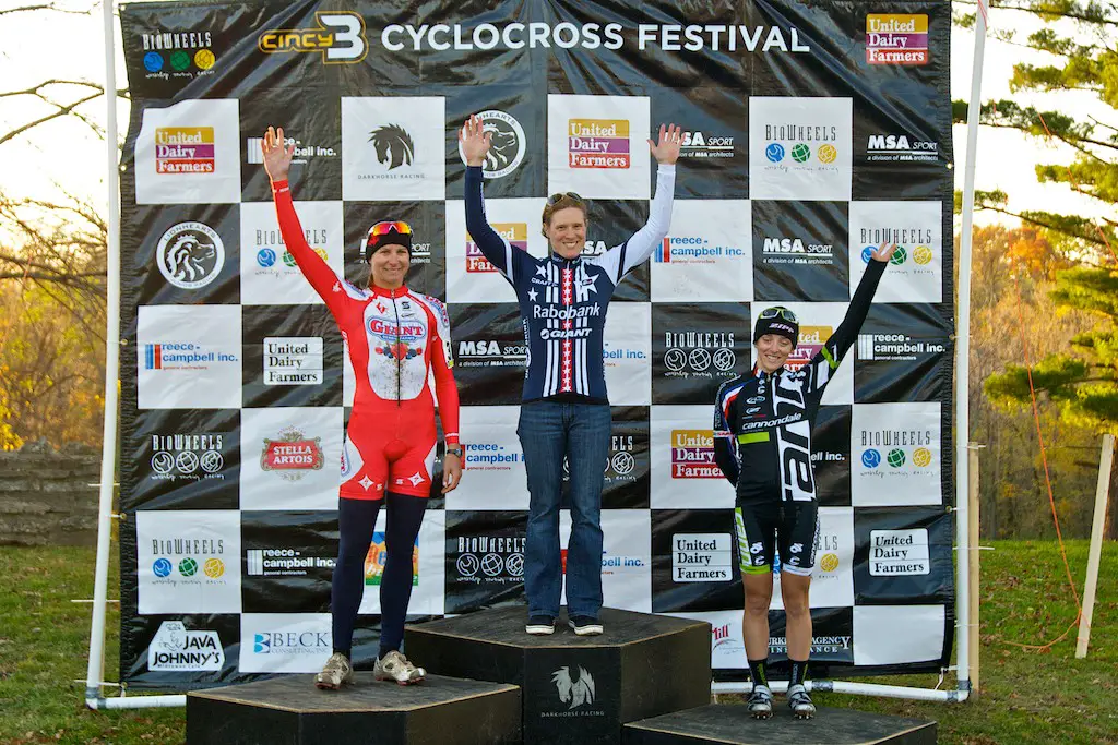 Women\'s podium. © Jeffrey Jakucyk