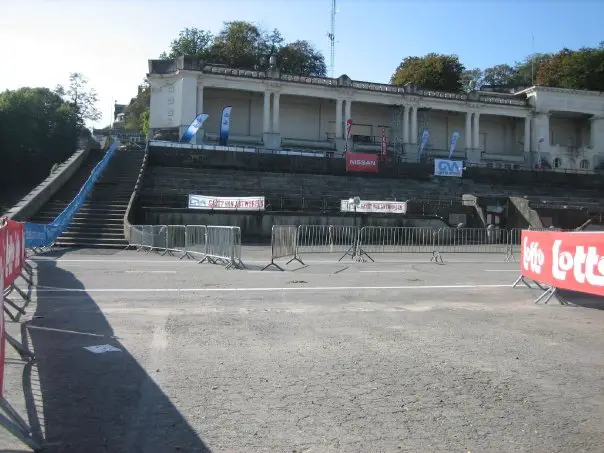 Stairs at the Citadelle de Namur GVA cyclocross race course.