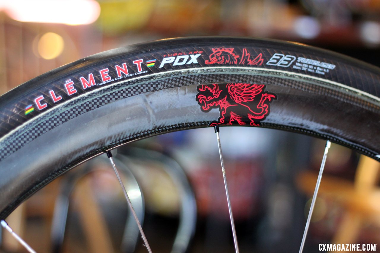 Clement has a slick-tread prototype tubular that will be offered in September.  © Cyclocross Magazine