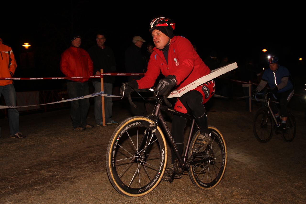 Pizza man brought fuel along for the race and may have taken the weight title. ? Janet Hill  