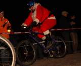 Two santas battled on the course.  ? Janet Hill 