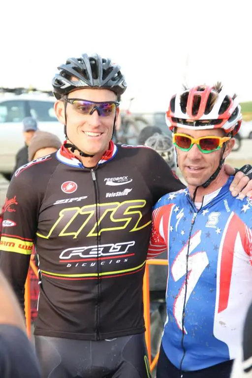 Leaders Trebon and Wells after the race. © P Guerra