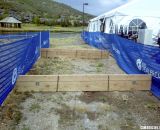 Two of the three barriers are right along the Dealer Camp exhibitor area, and may offer entertainment and interaction opportunites for spectators. © Cyclocross Magazine