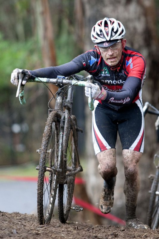 Thick mud made some of the hills run-ups for most.  ©Tim Westmore