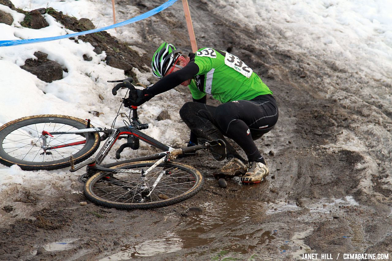 An icy, muddy spin-out ©Janet Hill