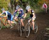 Megan Faris, Wendy Williams, Serena Bishop (l to r) Alice Pennington in back after crashing. Cross Crusade #5 &amp; #6. ? David Roth