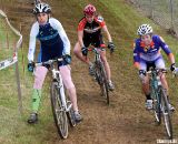 Brigette Brown, Brooke McDermid and Serena Bishop Gordon tackle the off-camber grass. ©Pat Malach