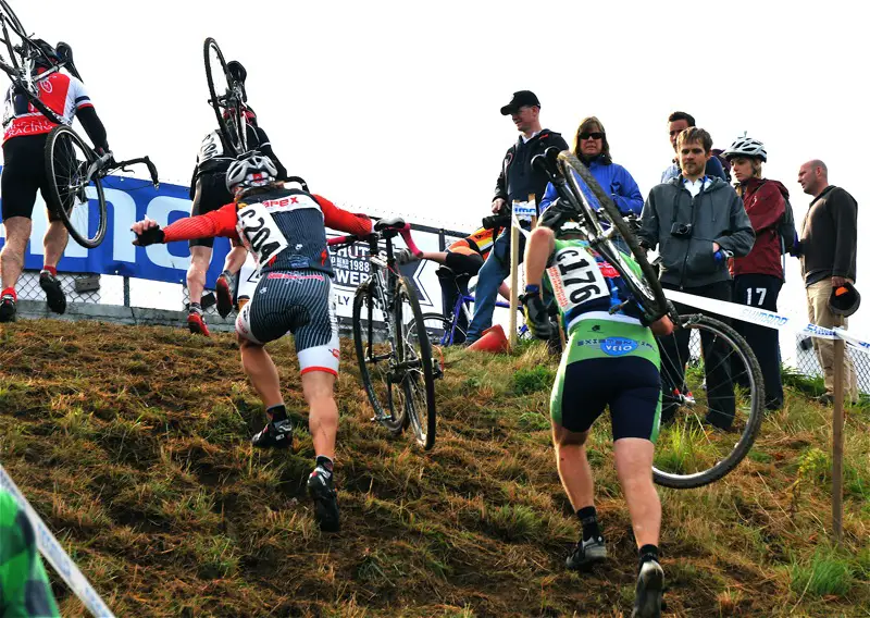 The run-up provided some classic cyclocross challenge. by Jose Sandoval