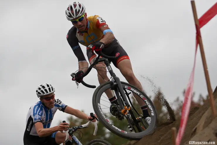 Skerritt leads Decker through the sand.  ©Pat Malach