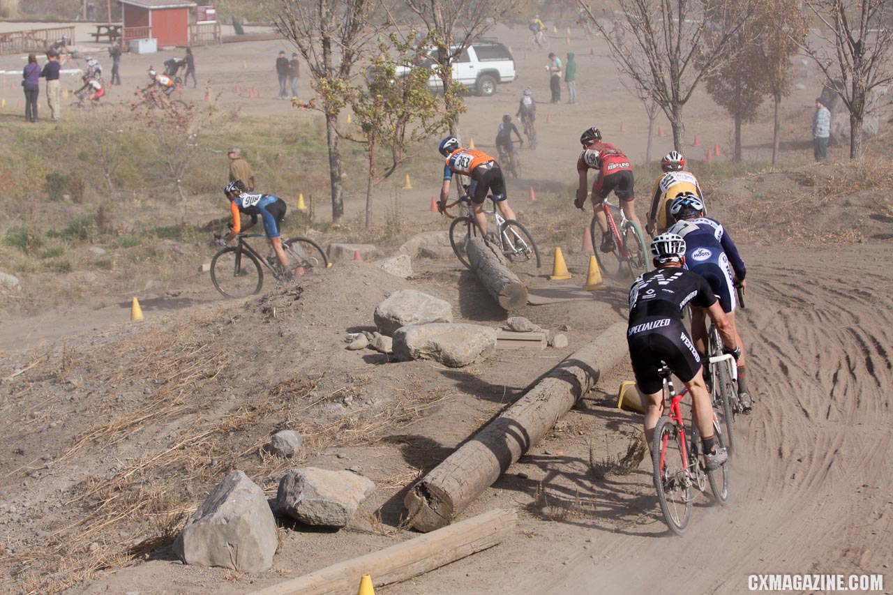Rocks, logs and trees provided obstacles for the course. ©Pat Malach