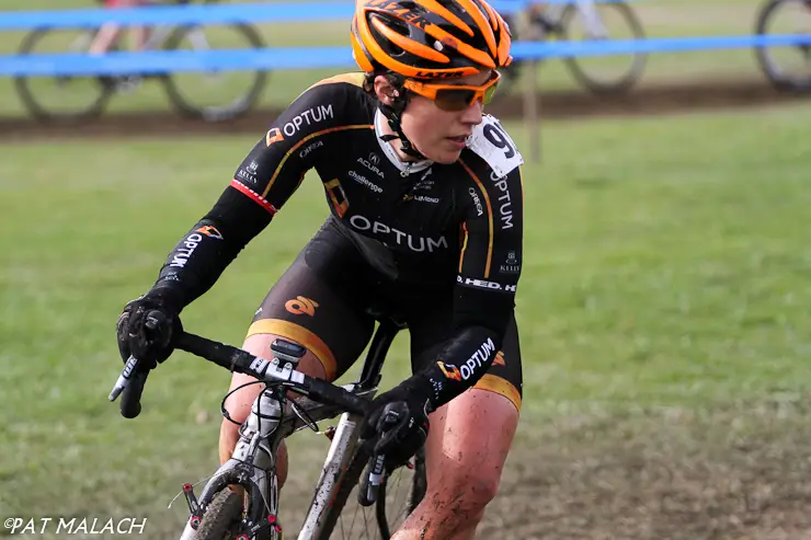 Professional road racer Brianna Walle flew the Optum colors Sunday. © Pat Malach
