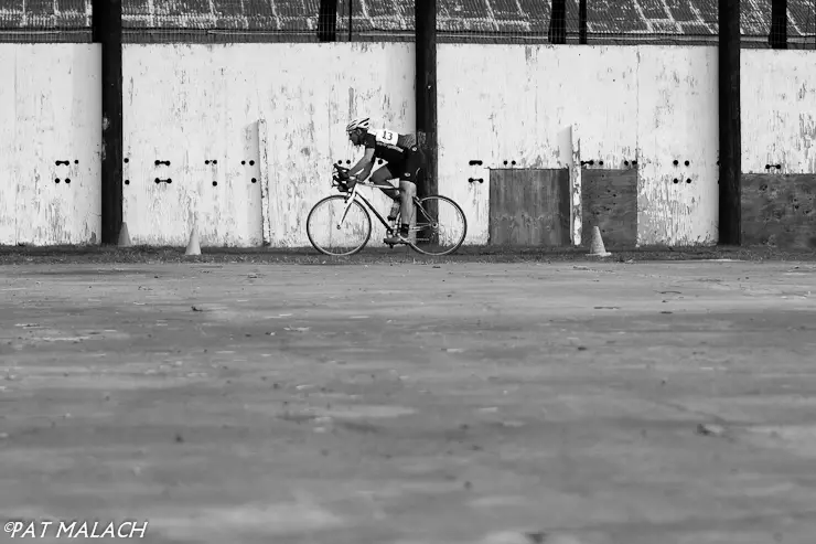 Ben Thompson rides alone through an open section. © Pat Malach