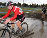 Serena Bishop Gordon leads Winberry into a mud bog. © Pat Malach