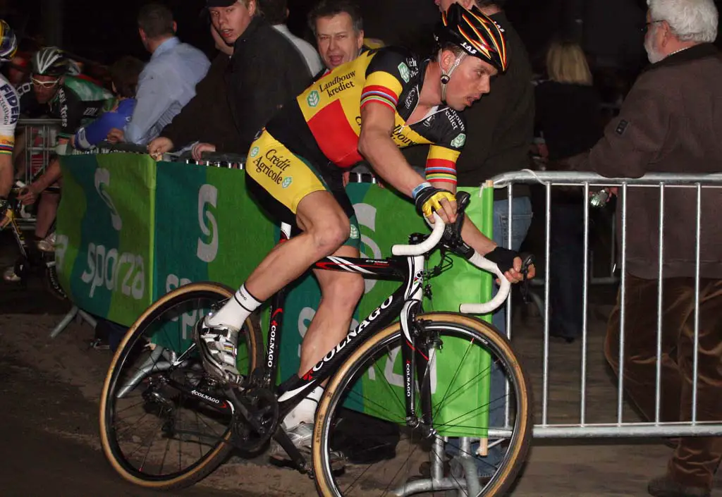 Sven Nys\' evening was a reminder of the latter half of his season. ? Bart Hazen