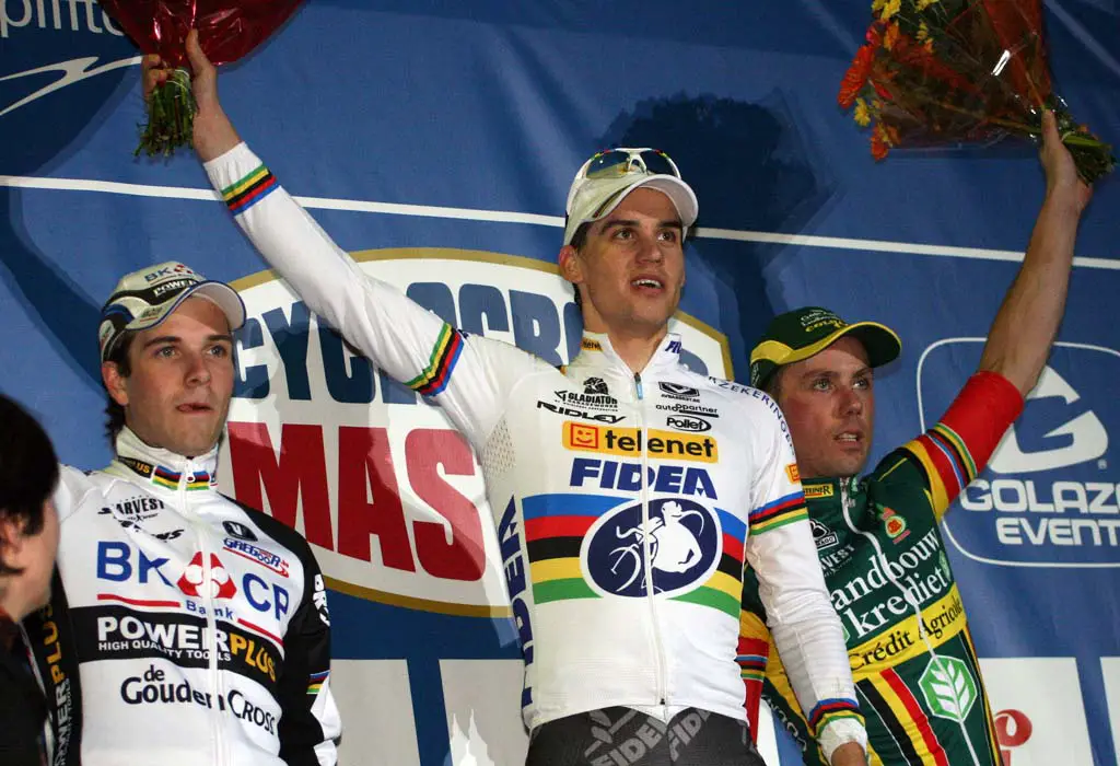 Albert (l), Stybar and Nys on the podium. ? Bart Hazen