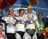 The men and women join each other on the podium. ? Bart Hazen