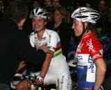 Vos and Van Den Brand enjoying the race under the lights. ? Bart Hazen
