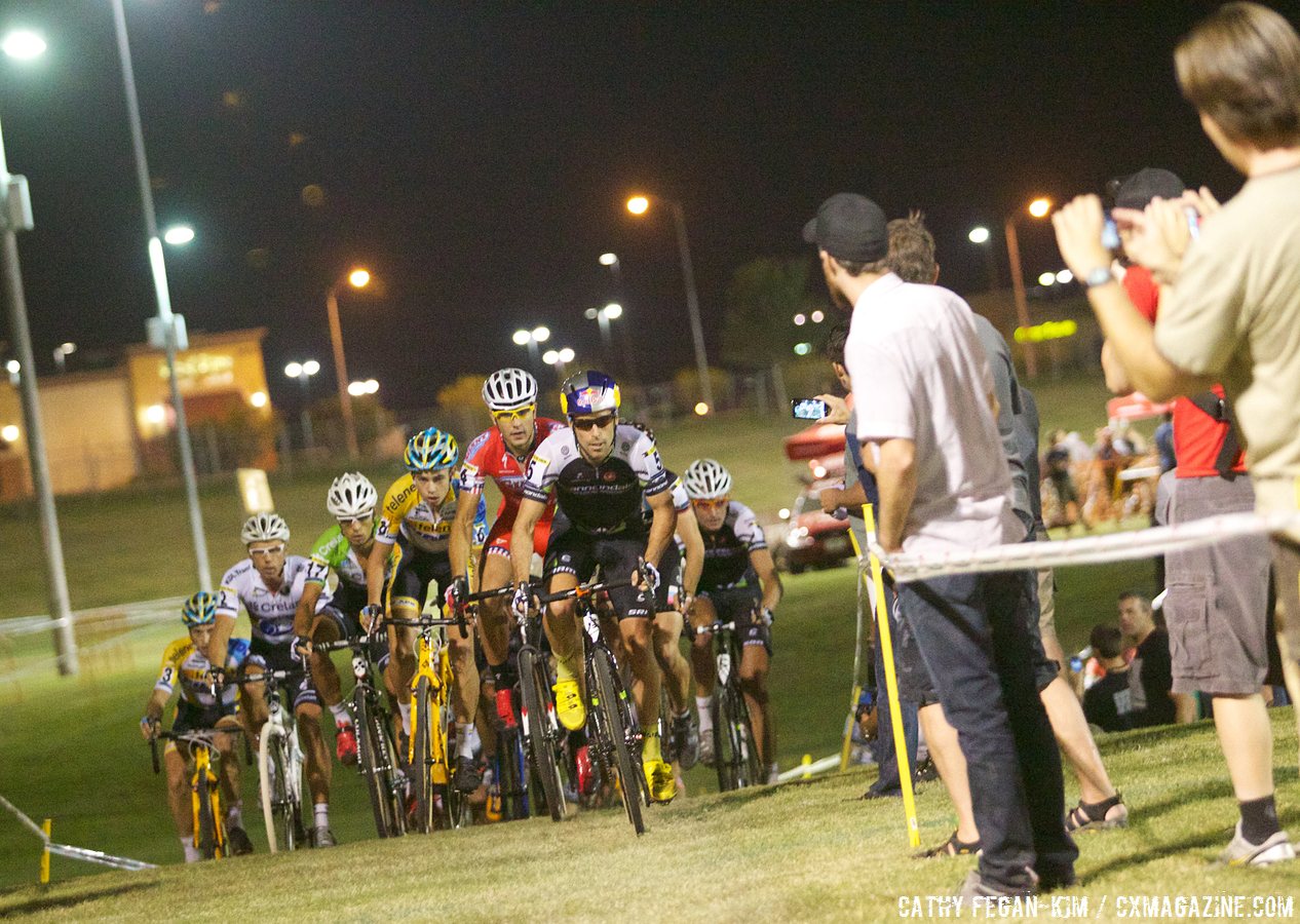 Charging the first hill at Cross Vegas 2013. © Cathy Fegan-Kim / Cyclocross Magazine