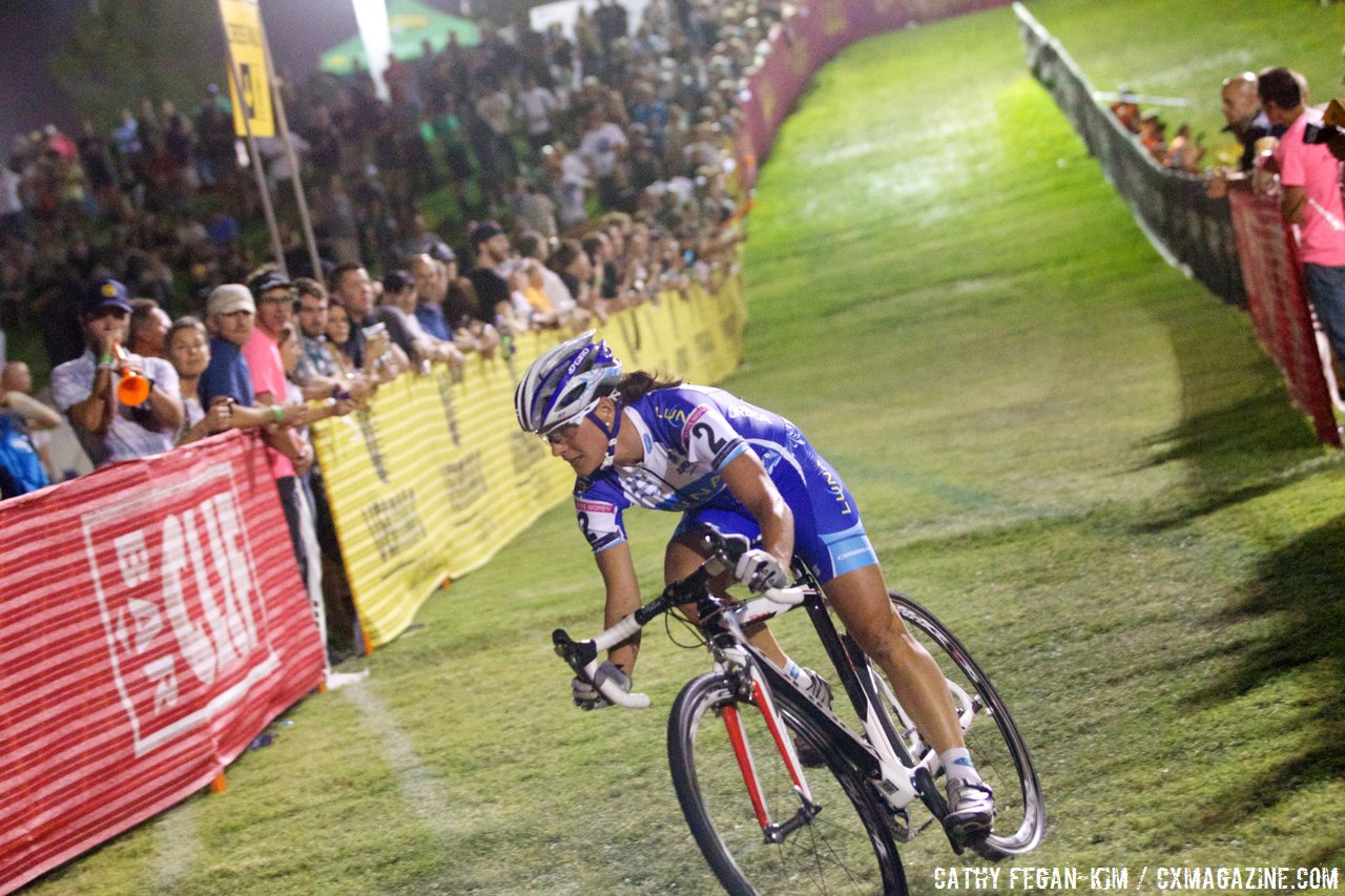 Nash solo off the front at Cross Vegas 2013. © Cathy Fegan-Kim / Cyclocross Magazine