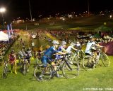 The women's peloton at a Cross Vegas 2013. © Cathy Fegan-Kim / Cyclocross Magazine