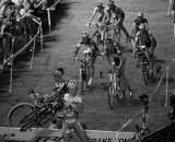 The thick carpet of CrossVegas is conducive to pack racing. ? Joe Sales  