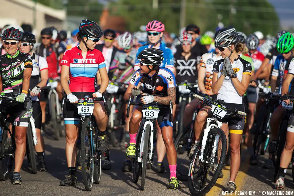 Nicole Duke getting ready at the start of Crusher in the Tushar. © Cathy Fegan Kim