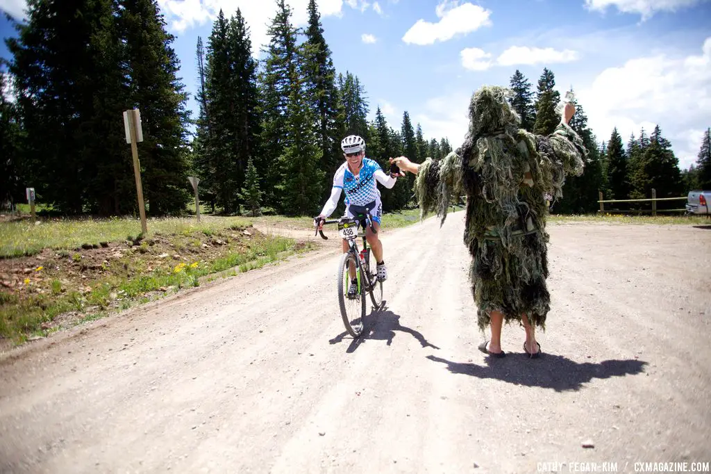 Gillie suit makes an appearance at Crusher in the Tushar. © Cathy Fegan Kim