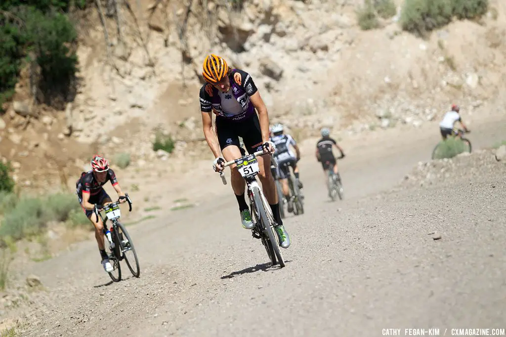 Hitting a climb at Crusher in the Tushar. © Cathy Fegan Kim