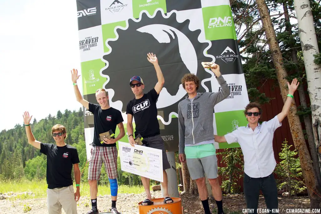 Men\'s Podium at Crusher in the Tushar. © Cathy Fegan Kim