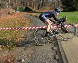 Laura Van Gilder jumps over the train tracks. ? Paul Weiss