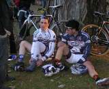 The Keogh brothers rest after the race. ? Paul Weiss        