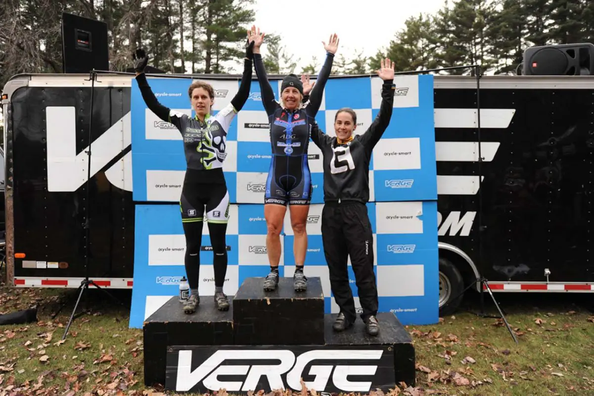 The Women’s Podium (L to R) – Bresnick-Zocchi, Van Gilder, Smith © Natalia Boltukhova | Pedal Power Photography | 2010