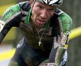 Jeremy Powers stretched out a gap to a huge lead after Trebon flatted. ? Mitch Clinton