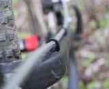 Full length housing holds hydraulic fluid - often mineral oil. © Cyclocross Magazine