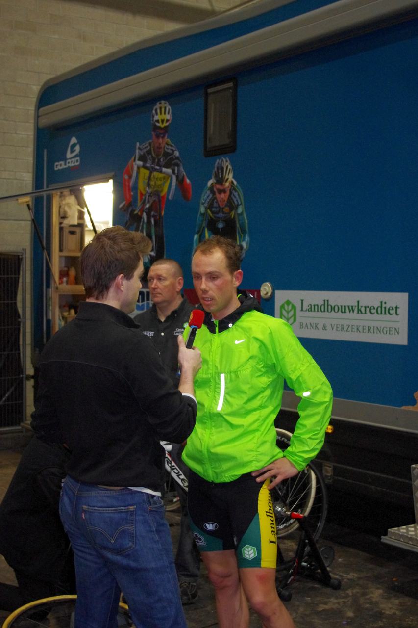 Sven Nys in a pre-race interview.  ? Jonas Bruffaerts