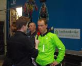 Sven Nys in a pre-race interview.  ? Jonas Bruffaerts