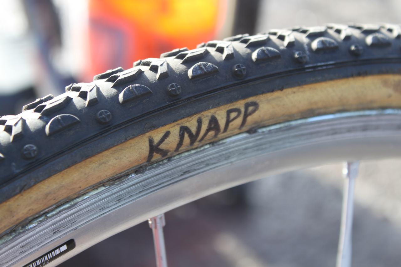 Former National Champ Anne Knapp returned to Elite racing, and used 30mm Challenge Grifos. ? Cyclocross Magazine