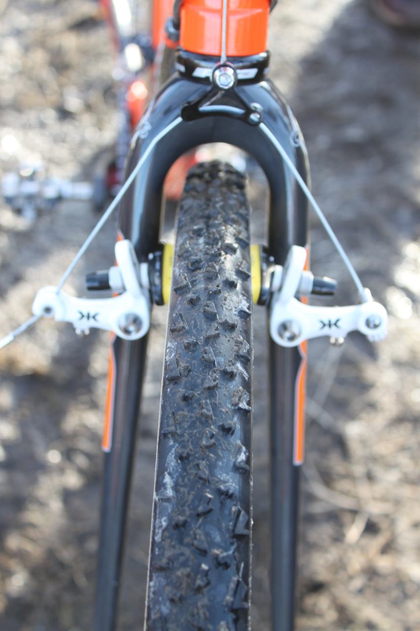 Kona/FSA's Ryan Trebon opted for 34mm Dugast Rhinos for his ride. ? Cyclocross Magazine