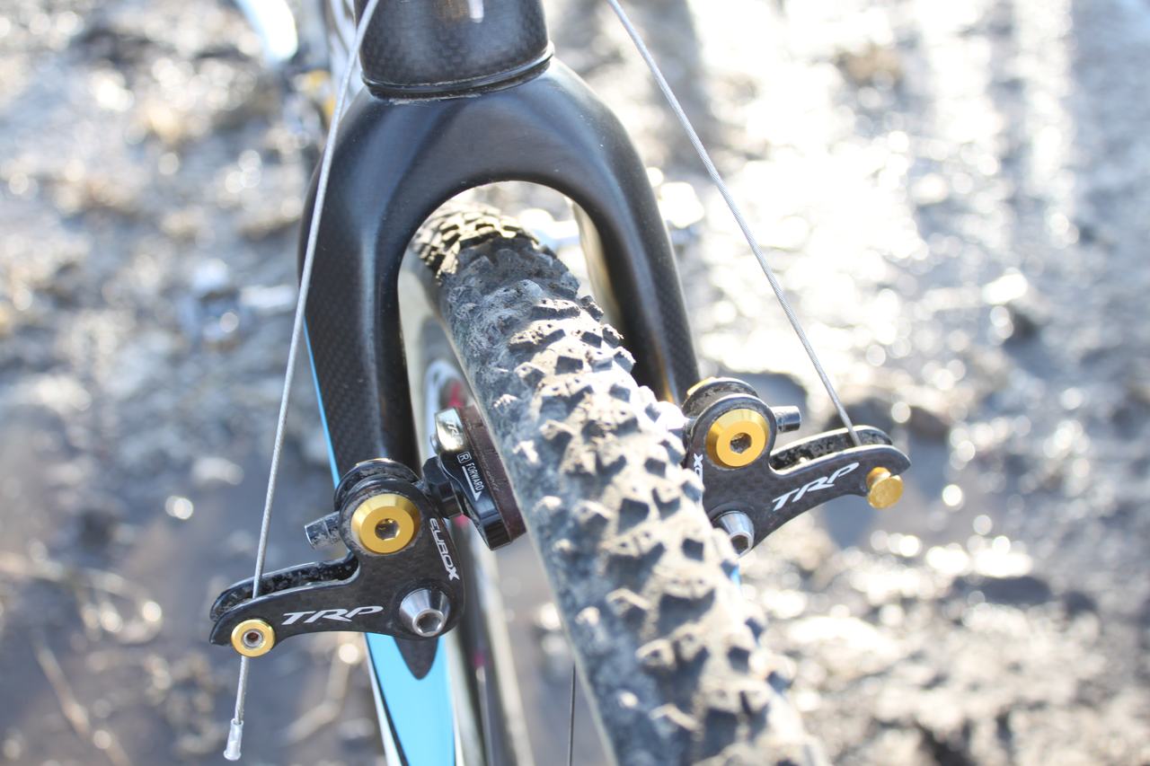 Cameron used a FMB Grippo in the front. ? Cyclocross Magazine