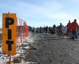 Entering the pits at Cyclocross National Championships. ? Cyclocross Magazine