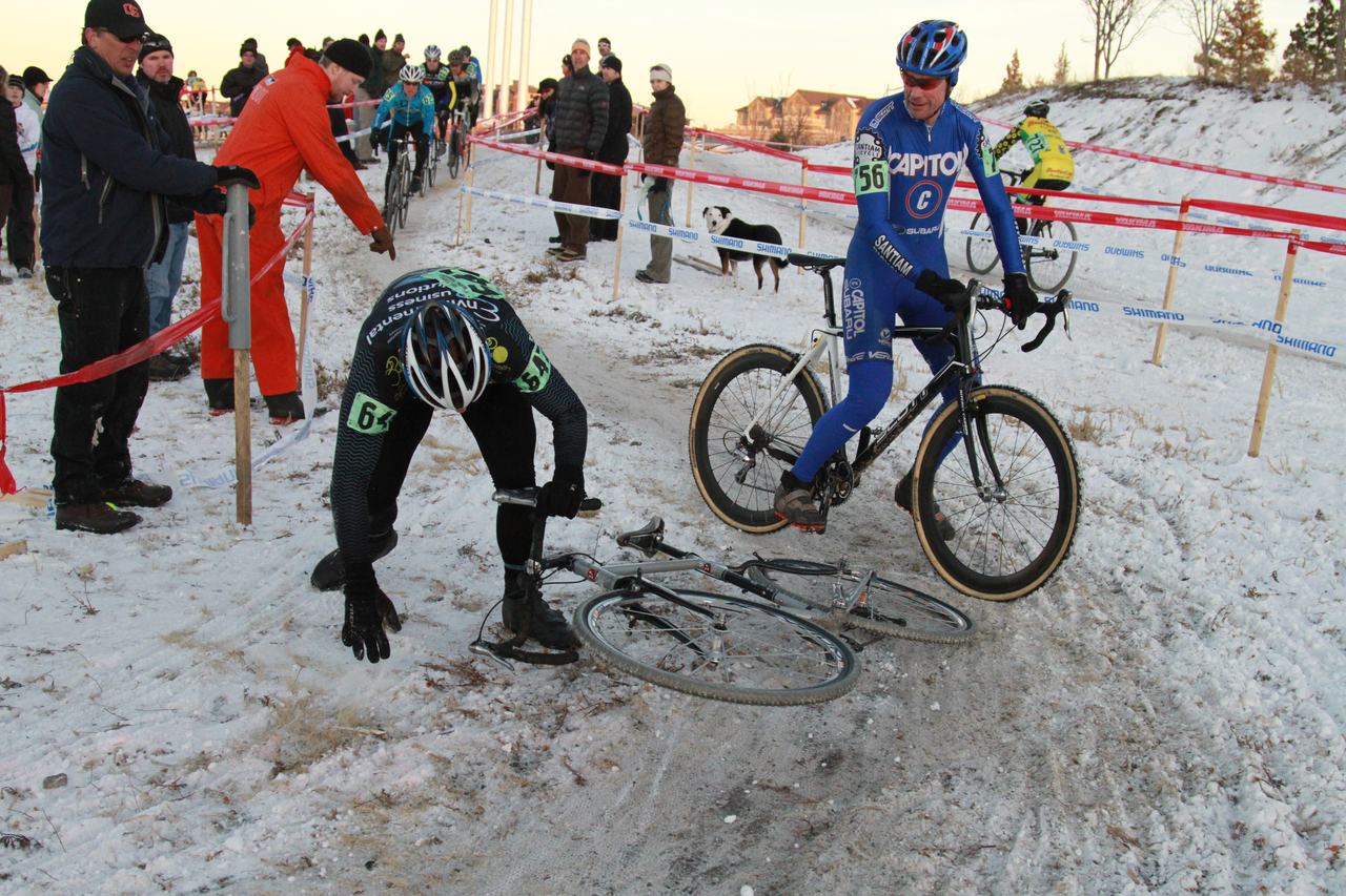 Crashes, Day 1, Cyclocross National Championships. ? Janet Hill